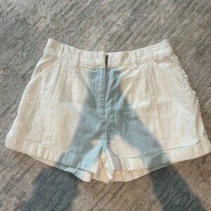Cleobella Ivory Linen-Material Shorts (S)